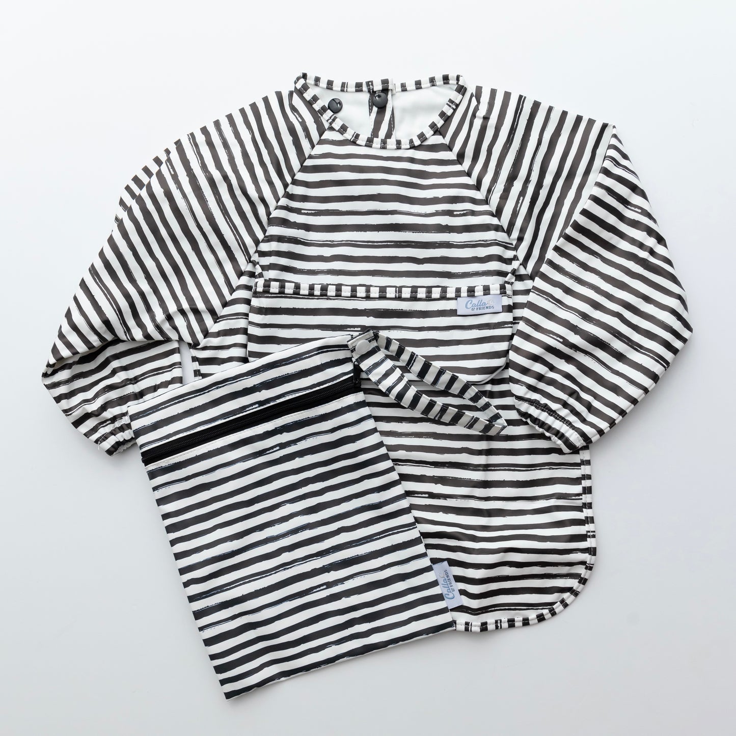 The Grayson Long Sleeve Bib - Brush Stripes