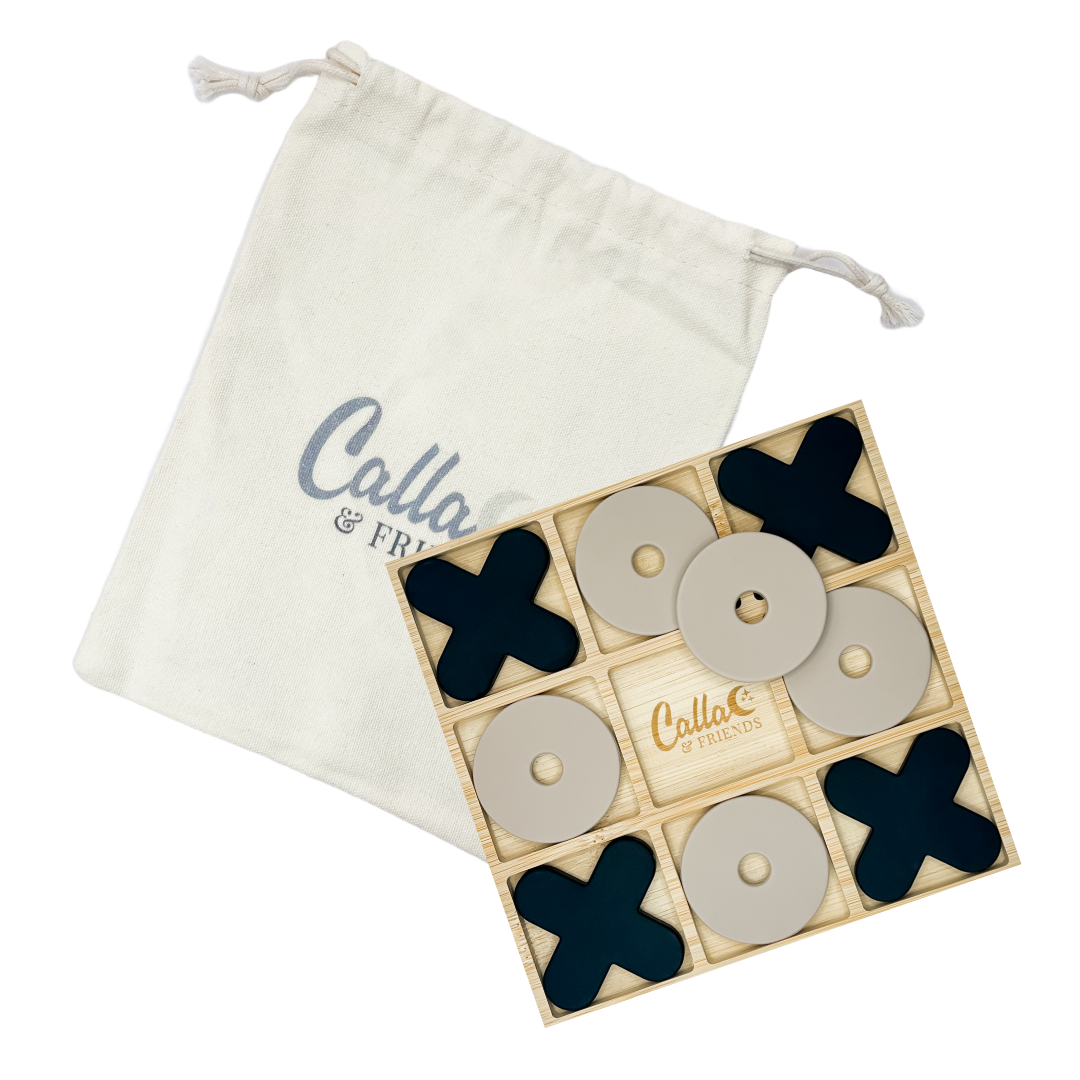 Silicone & Bamboo Tic Tac Toe