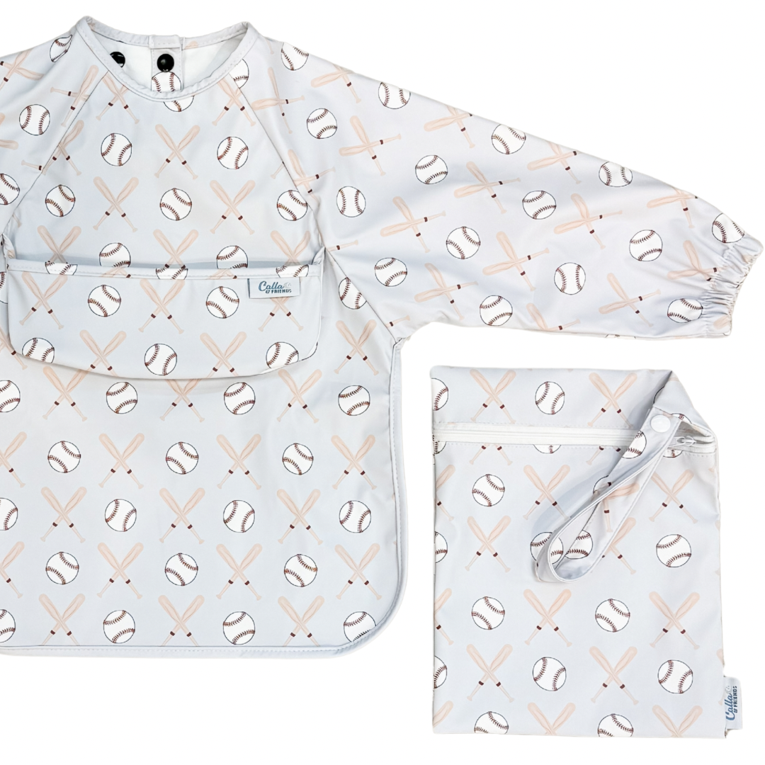The Grayson Long Sleeve Bib - Baseball