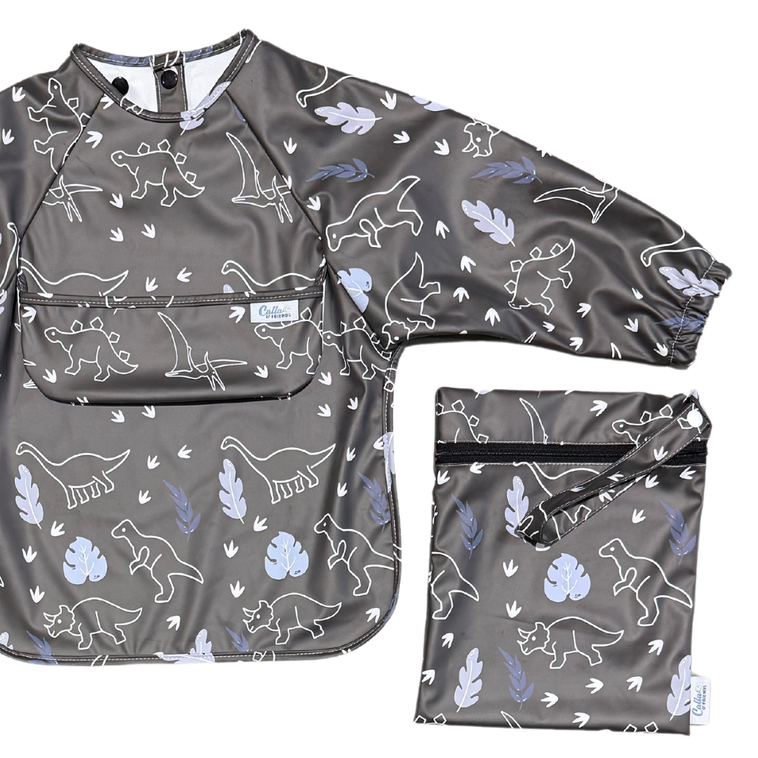 The Grayson Long Sleeve Bib - Dinos