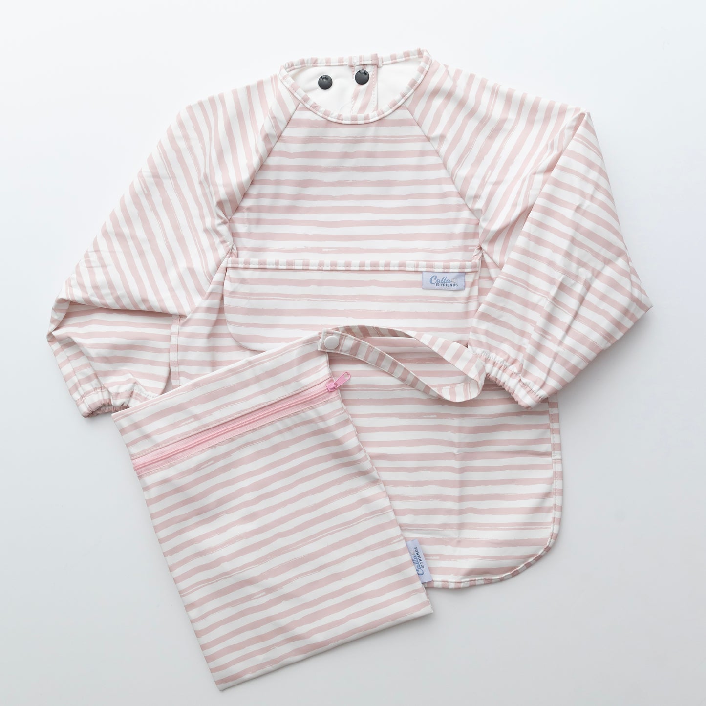 The Grayson Long Sleeve Bib - Brush Stripes