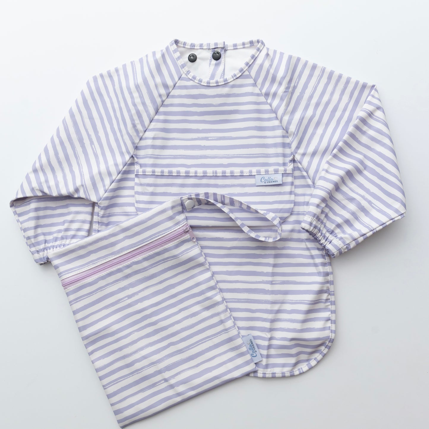 The Grayson Long Sleeve Bib - Brush Stripes