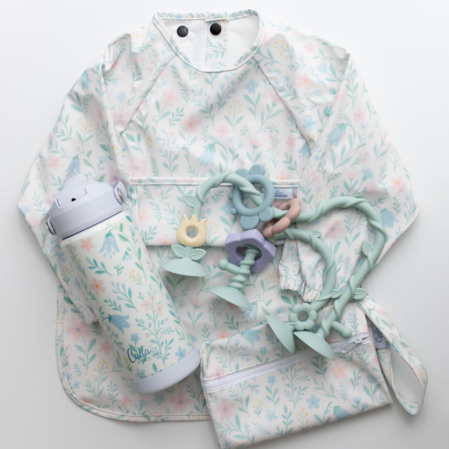 The Grayson Long Sleeve Bib - Wildflower Dreams