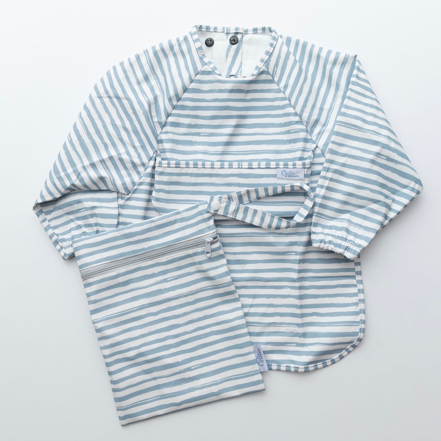 The Grayson Long Sleeve Bib - Brush Stripes