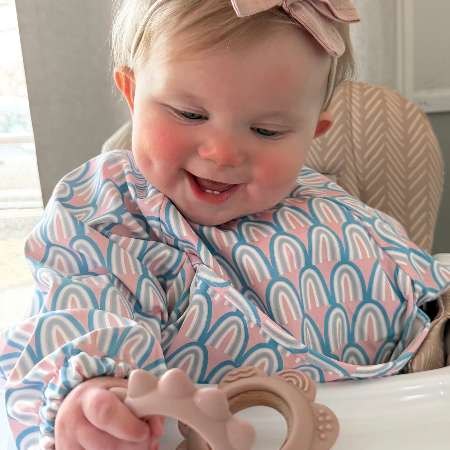 The Grayson Long Sleeve Bib - Rainbow