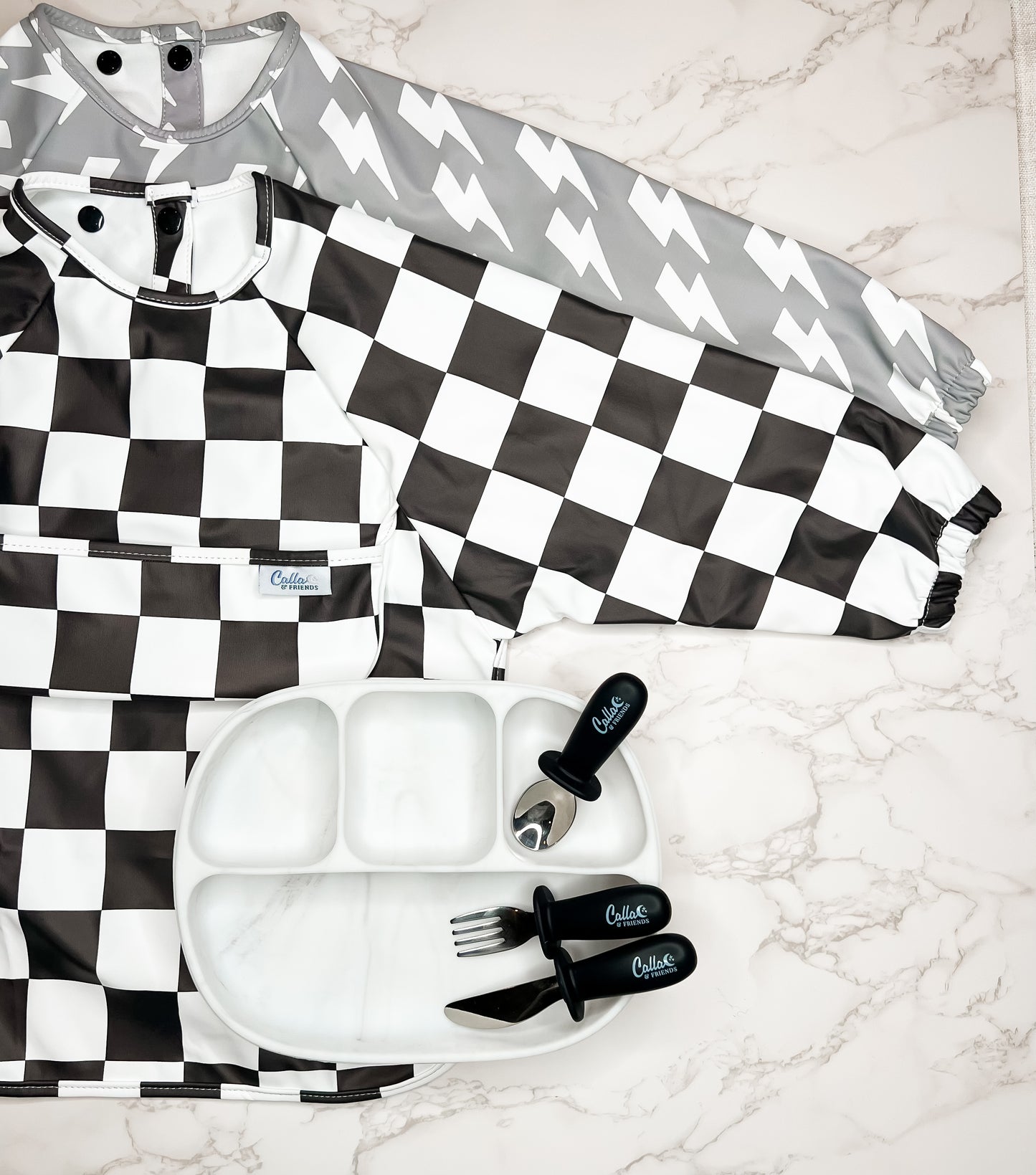 The Grayson Long Sleeve Bib - Checkered