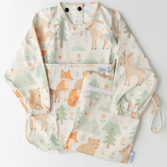 The Grayson Long Sleeve Bib - Woodland Blooms