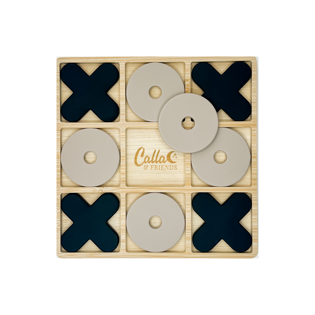 Silicone & Bamboo Tic Tac Toe
