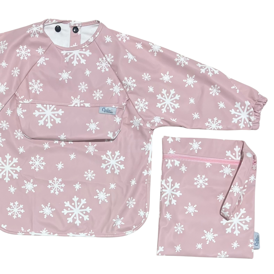 The Grayson Long Sleeve Bib - Snowflakes