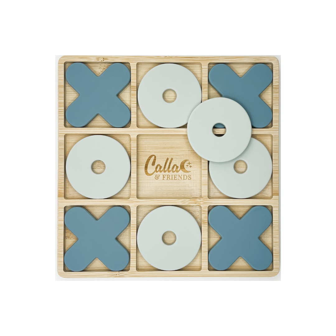 Silicone & Bamboo Tic Tac Toe