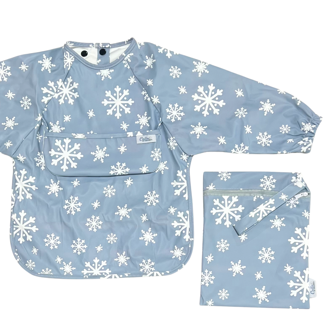 The Grayson Long Sleeve Bib - Snowflakes