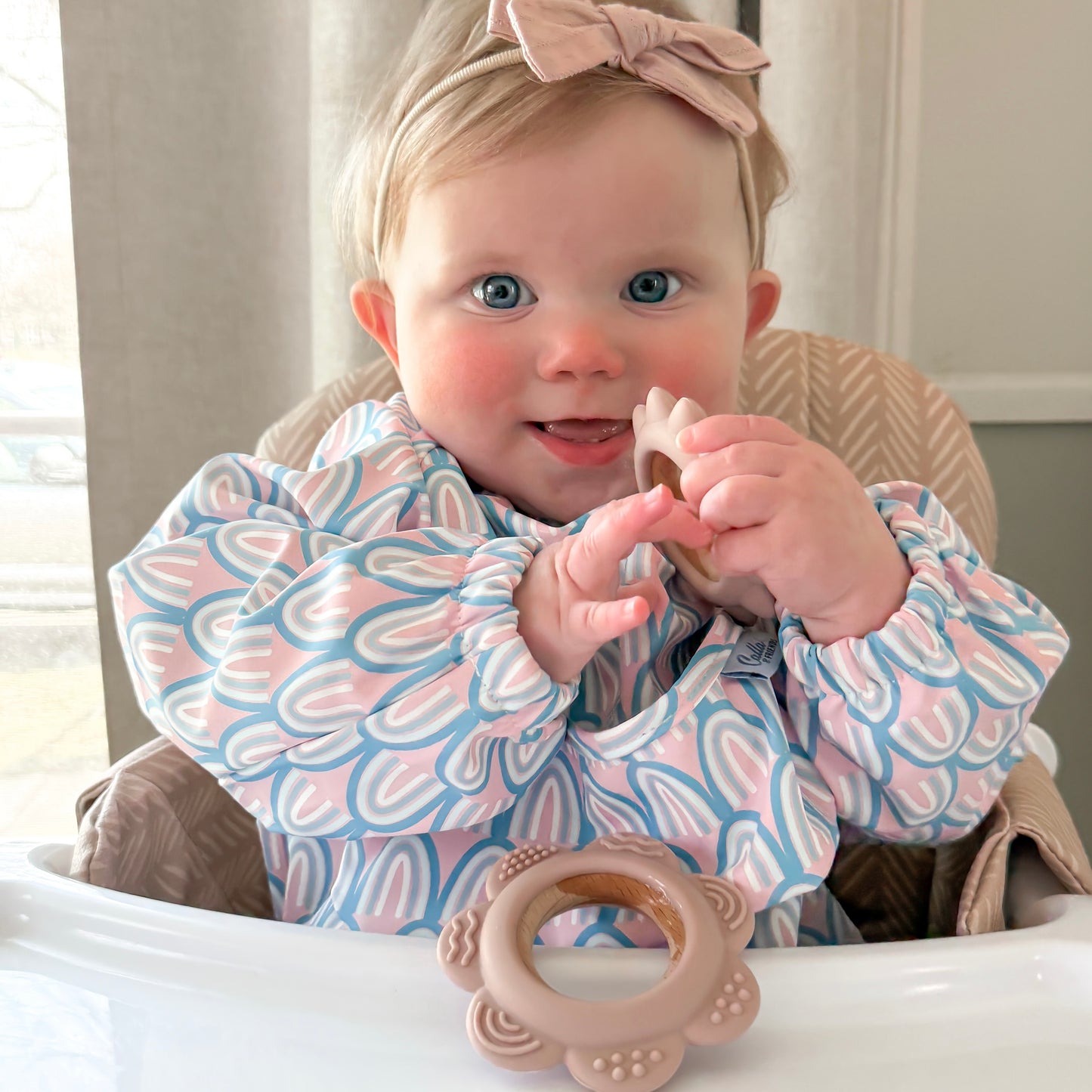 The Grayson Long Sleeve Bib - Rainbow