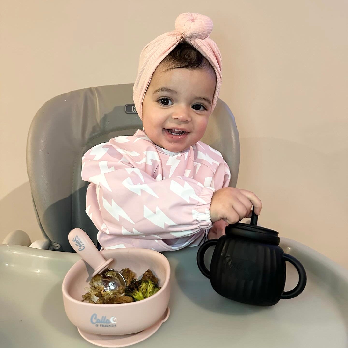 The Grayson Long Sleeve Bib - Lightning Bolts