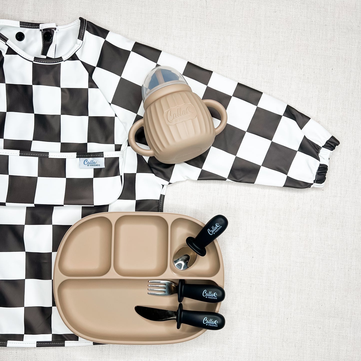 BLACKOUT Collection Silicone & Stainless Steel Toddler Utensil Set