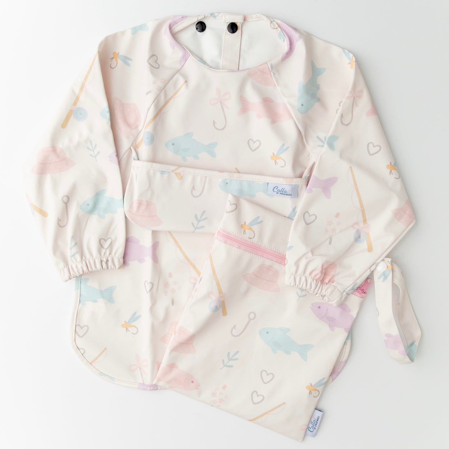 The Grayson Long Sleeve Bib - Lakeside Blooms