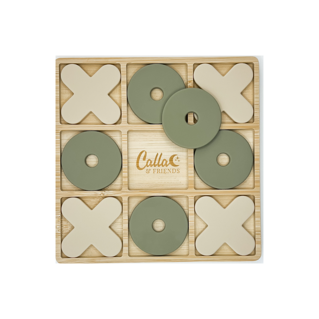 Silicone & Bamboo Tic Tac Toe