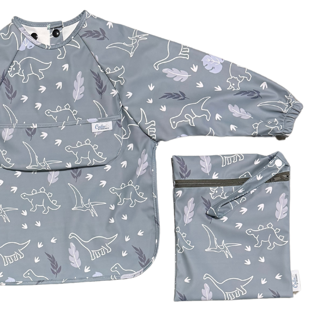 The Grayson Long Sleeve Bib - Dinos