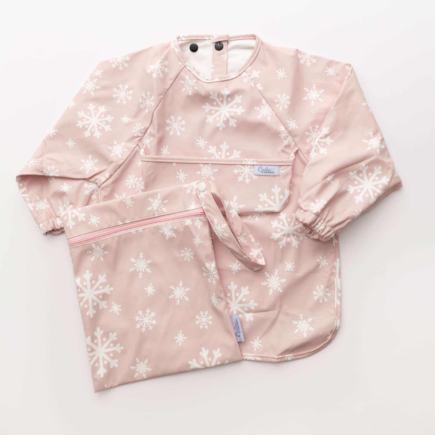 The Grayson Long Sleeve Bib - Snowflakes