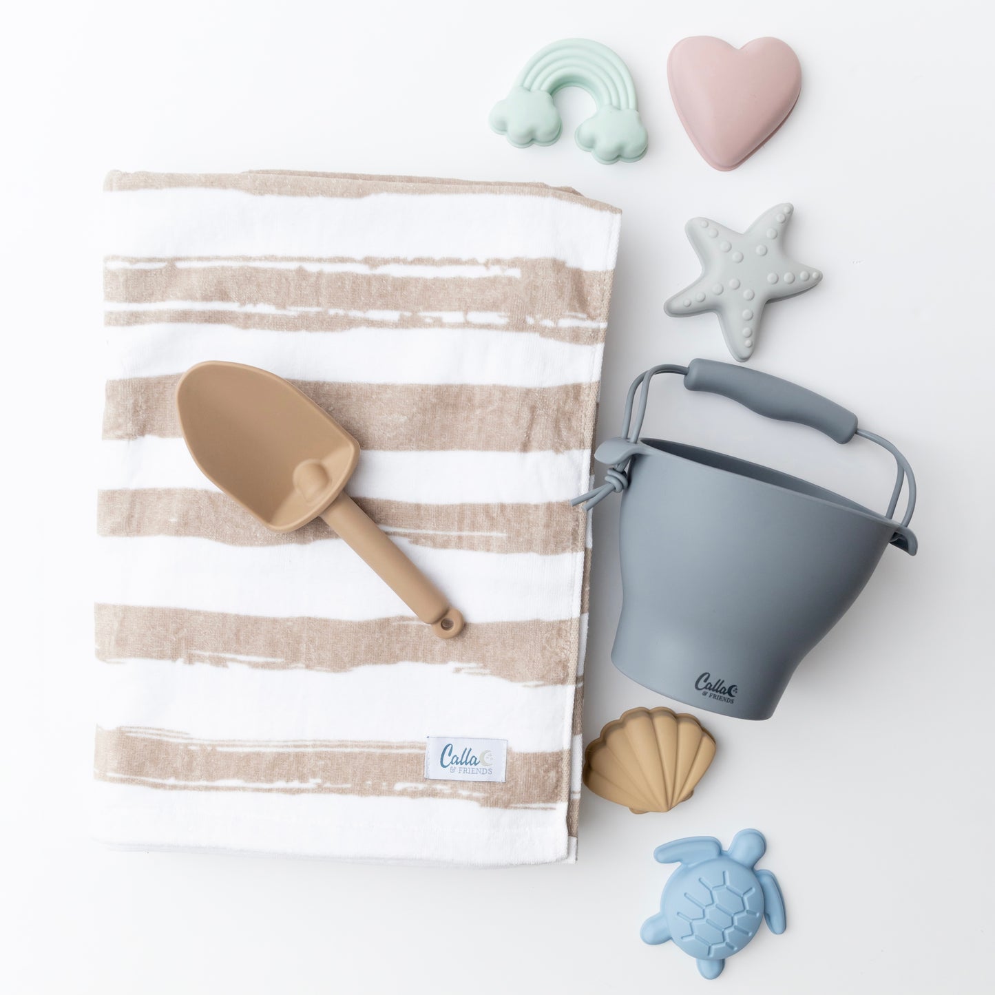 The Kenzie Beach Towel - Brush Stripes