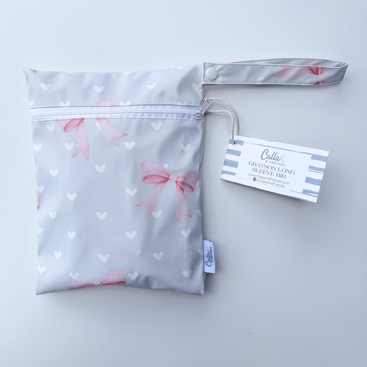 The Grayson Long Sleeve Bib - Sweetheart Bows