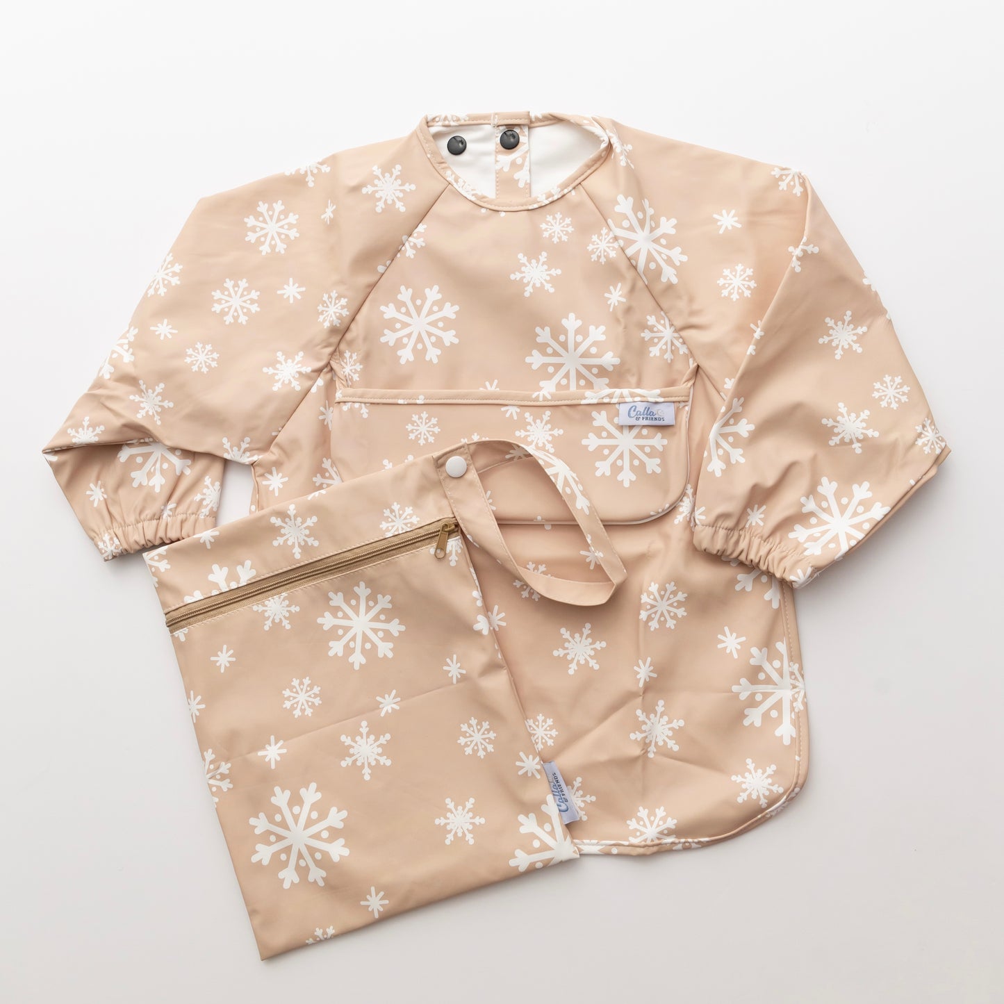The Grayson Long Sleeve Bib - Snowflakes
