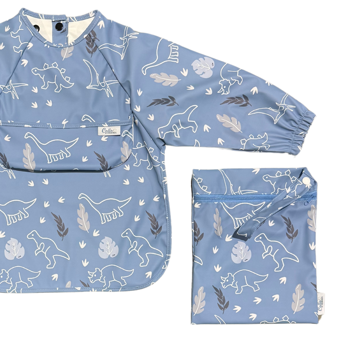 The Grayson Long Sleeve Bib - Dinos
