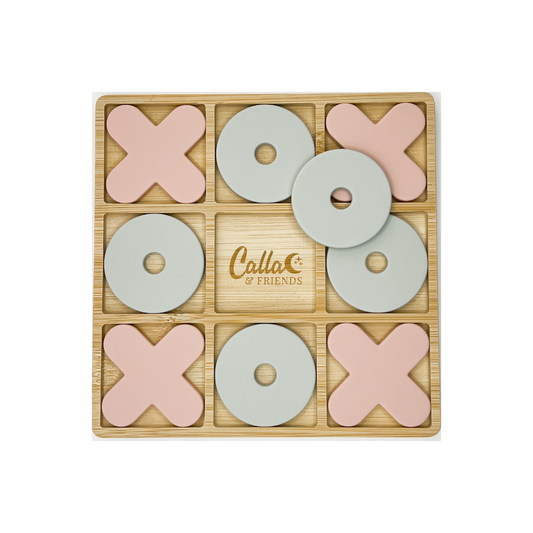 Silicone & Bamboo Tic Tac Toe