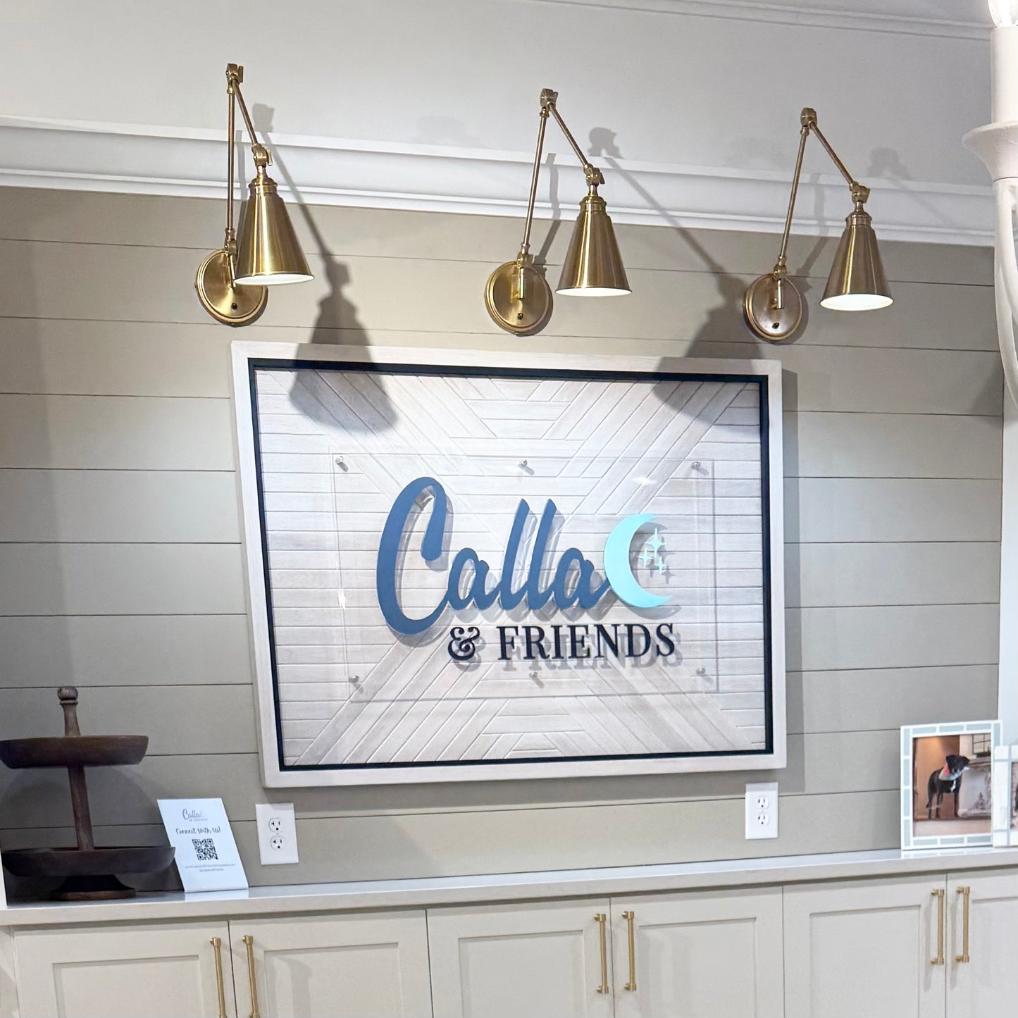 C&F Wooden Logo Sign