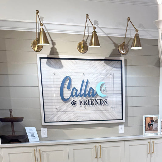 C&F Wooden Logo Sign