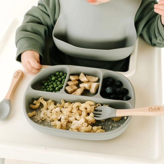 Silicone & Beechwood Toddler Utensil Set
