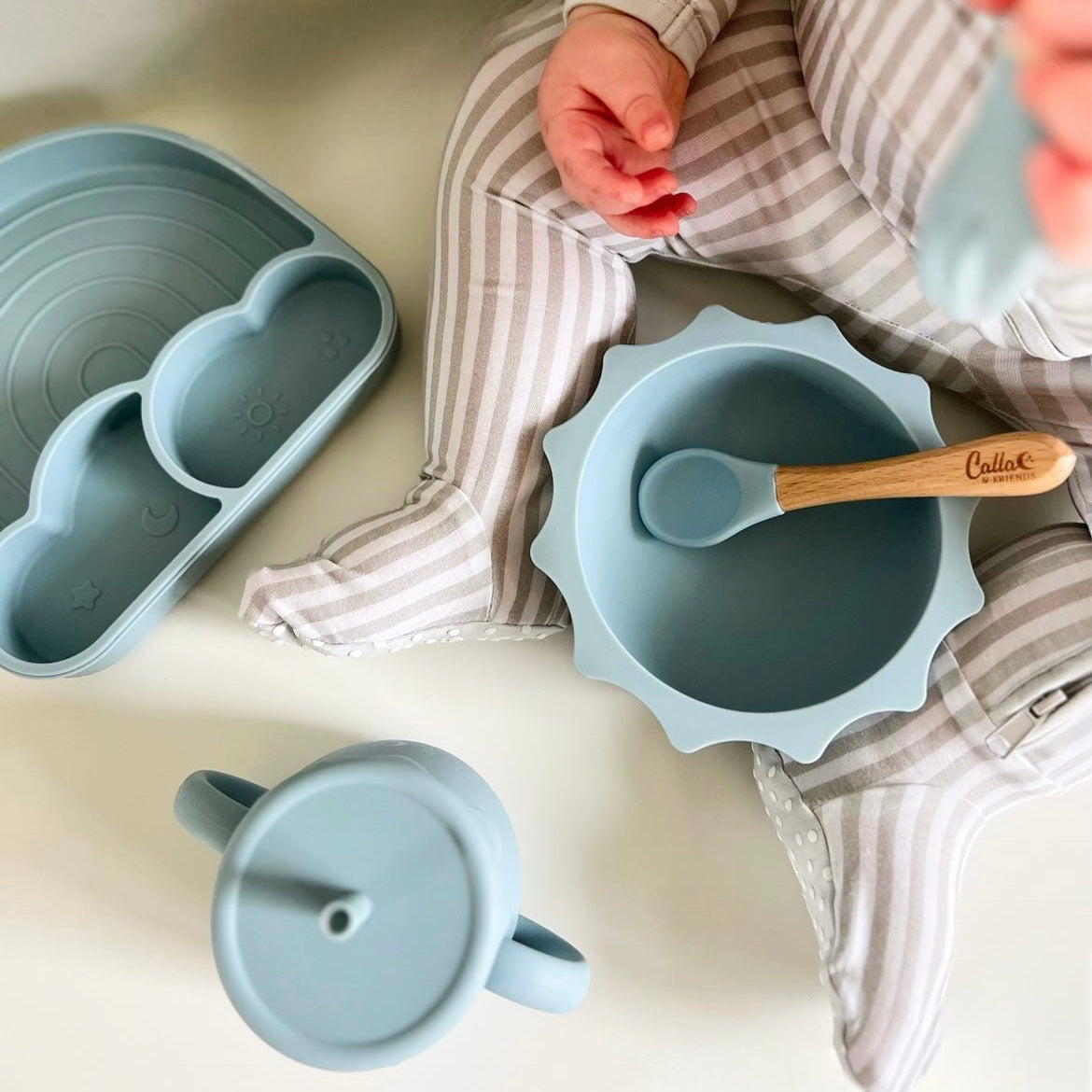 Silicone & Beechwood Toddler Utensil Set