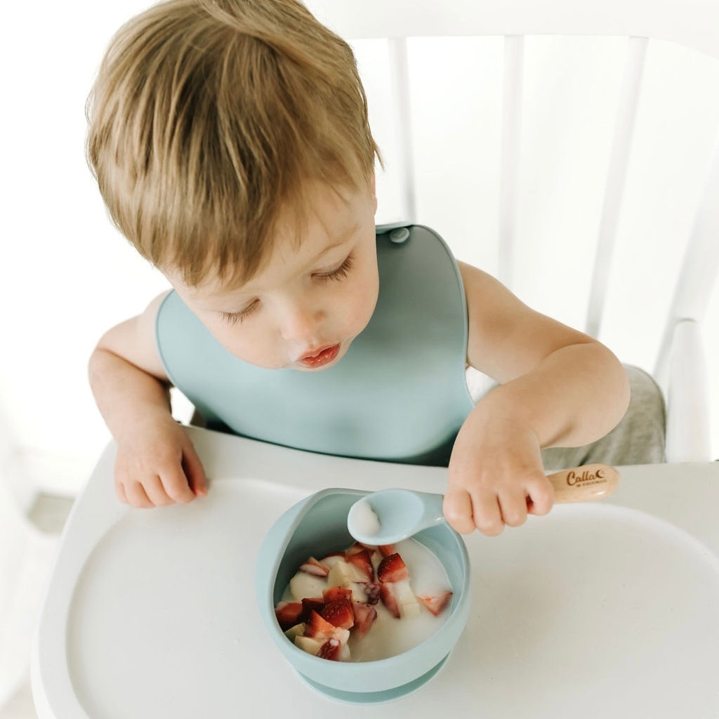 Silicone & Beechwood Toddler Utensil Set