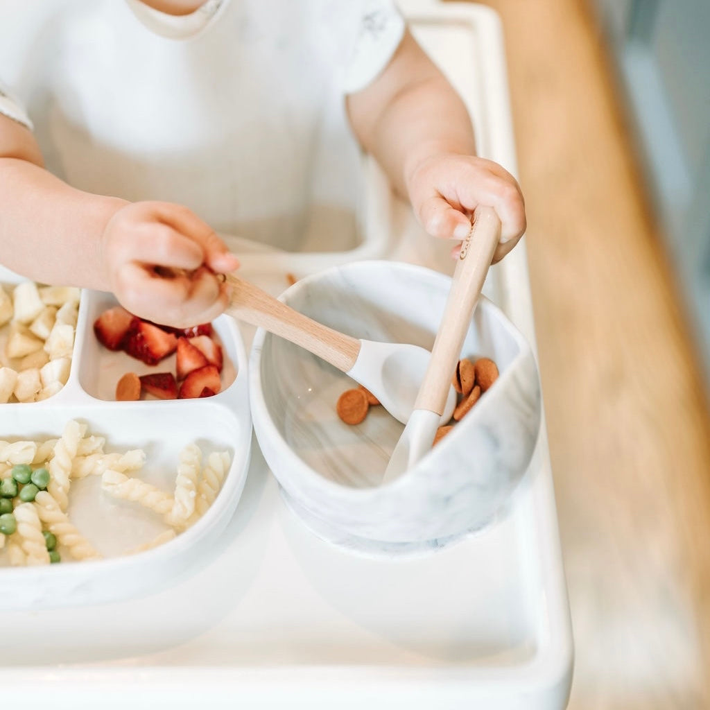 Silicone & Beechwood Toddler Utensil Set