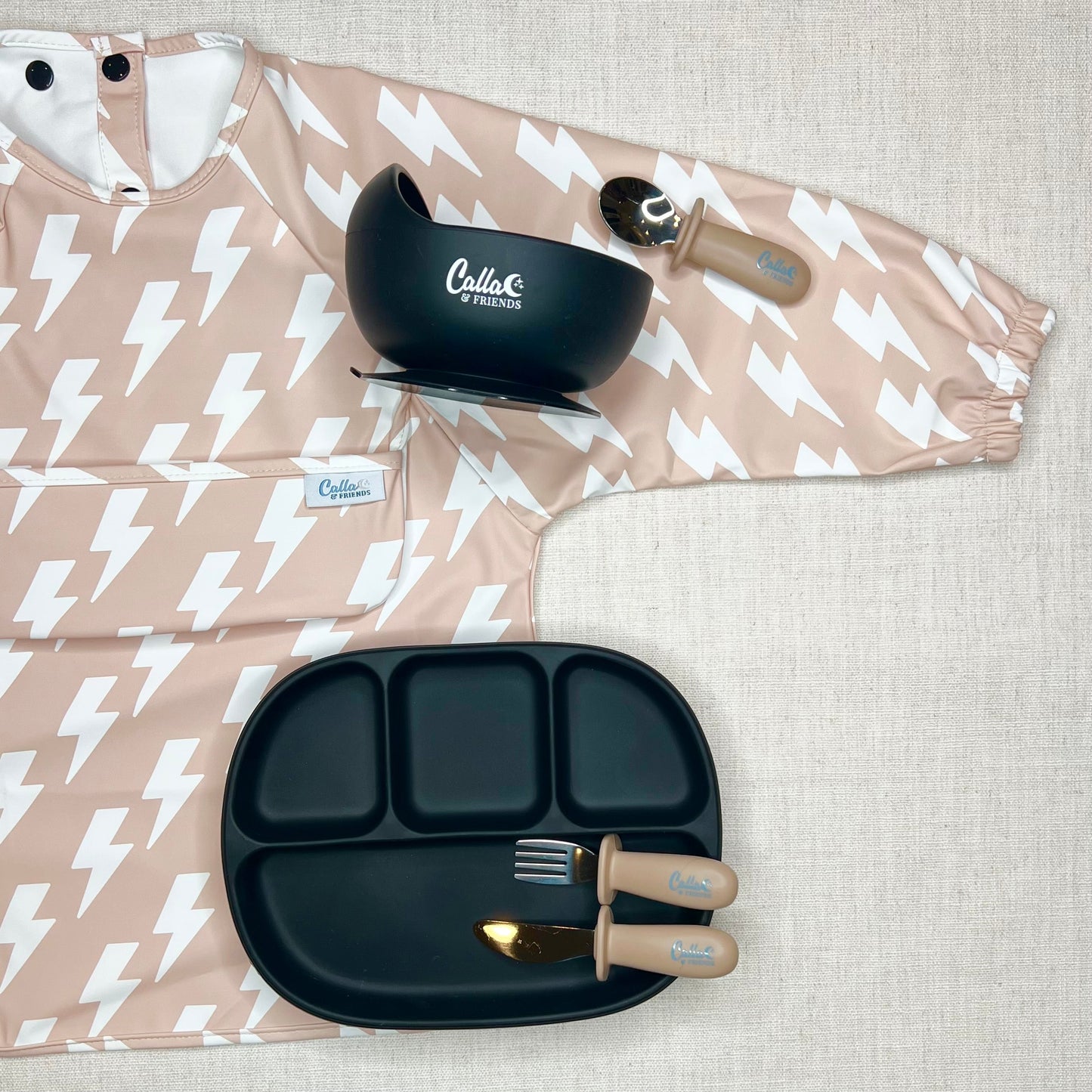 The Grayson Long Sleeve Bib - Lightning Bolts