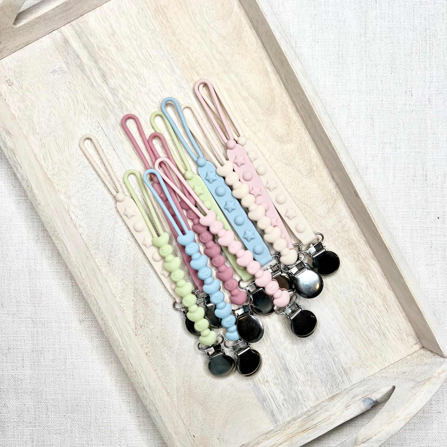 Twinkle Twinkle Pacifier & Teether Clip